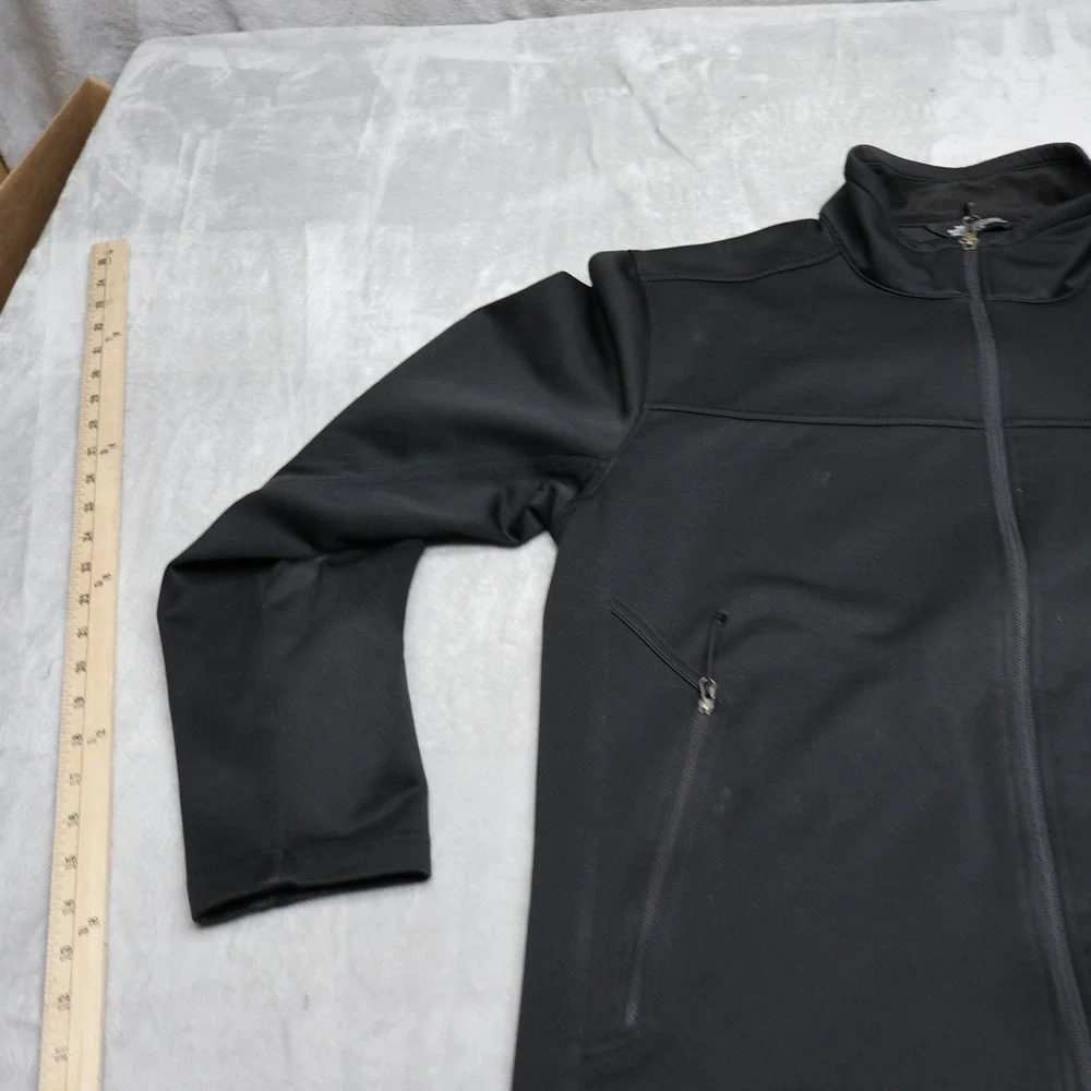 North Face Jacket Men Large Black Ridgewall Softshell Rain Wind Full Zip Outdoor